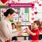 4E's Novelty Mini Valentine Mailbox – 5x3" Tin Mailbox for Kids, Cards, Candy & Classroom Favors – Cute DIY Craft Mailbox with Swinging Flag for Pretend Play, Notes, Gifts & Valentine’s Day Exchange